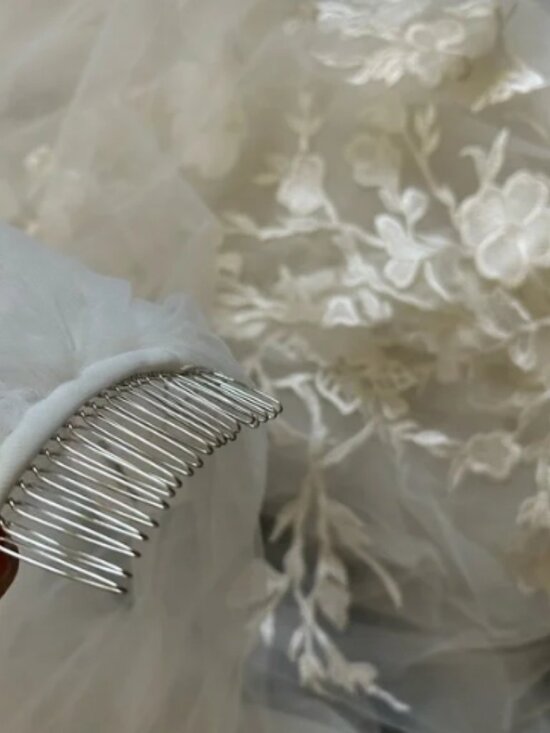 Cathedral Floral Lace Wedding Veil main image 6